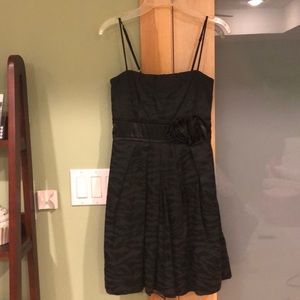 Black zebra dress with two side roses